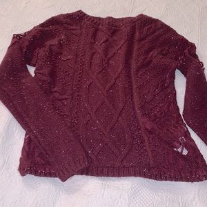 Hollister Burgundy XS Sweater Top